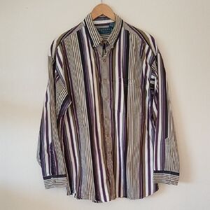 Vintage Loafers By Reed St James Striped Western Button Up